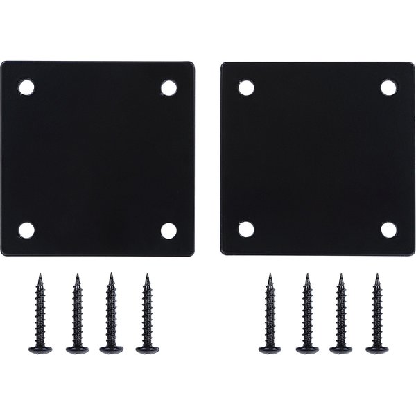 Lorell Mounting Plate for Modular Device - Black, 2PK LLR86942